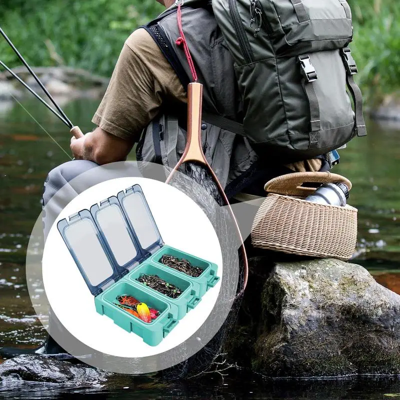 Fishing Storage Box Waterproof Shockproof Lure Storage With Silicone Sealing Strip 3X Glow In The Dark Portable Night Fishing