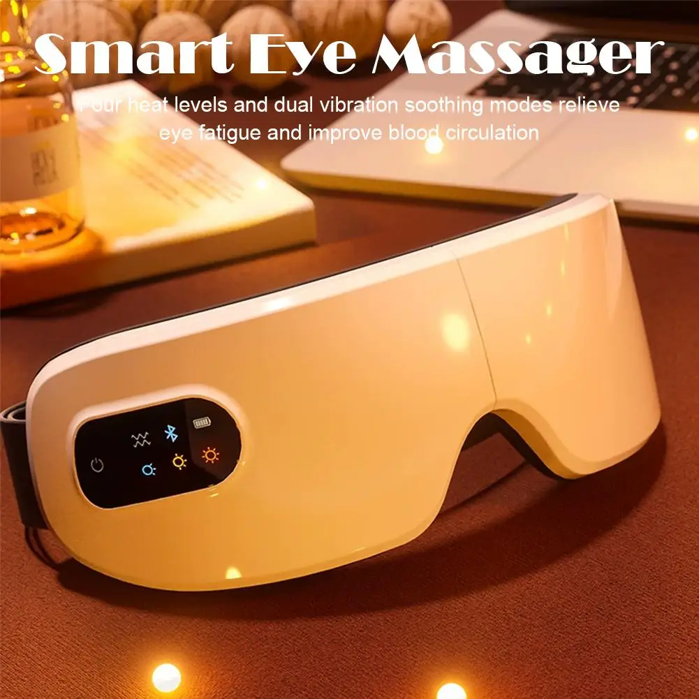 

Hot Compress Smart Eye Massager Bluetooth Music Vibration Portable Relax Eye Eyes Device Massage Care Dry Eyemask Fatigue C2W3