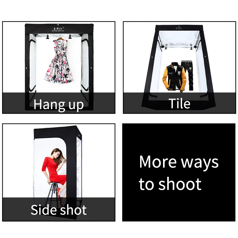 200cmx120cmx100cm Dimmable Photo Studio Lighting Softbox Light Box Folding Photography Backdrop Shooting Tent kit