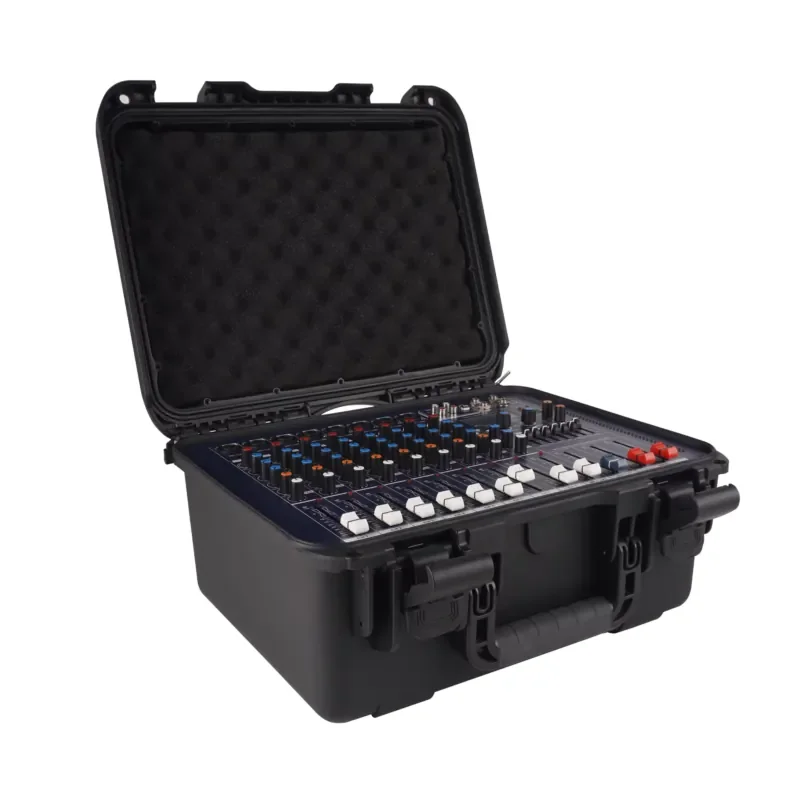 8-Channel Multi-functional Mixing Console with Power Amplifier 2X550W 8Ω Portable Box Power Mixer 99DSP Effects USB Interface