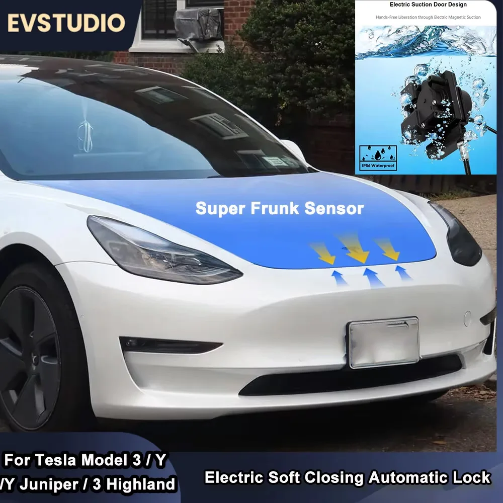 

for Tesla Model 3 Y Highland Juniper 2025 Electric Suction Front Trunk Closer Power Frunk Electric Soft Closing Automatic Lock