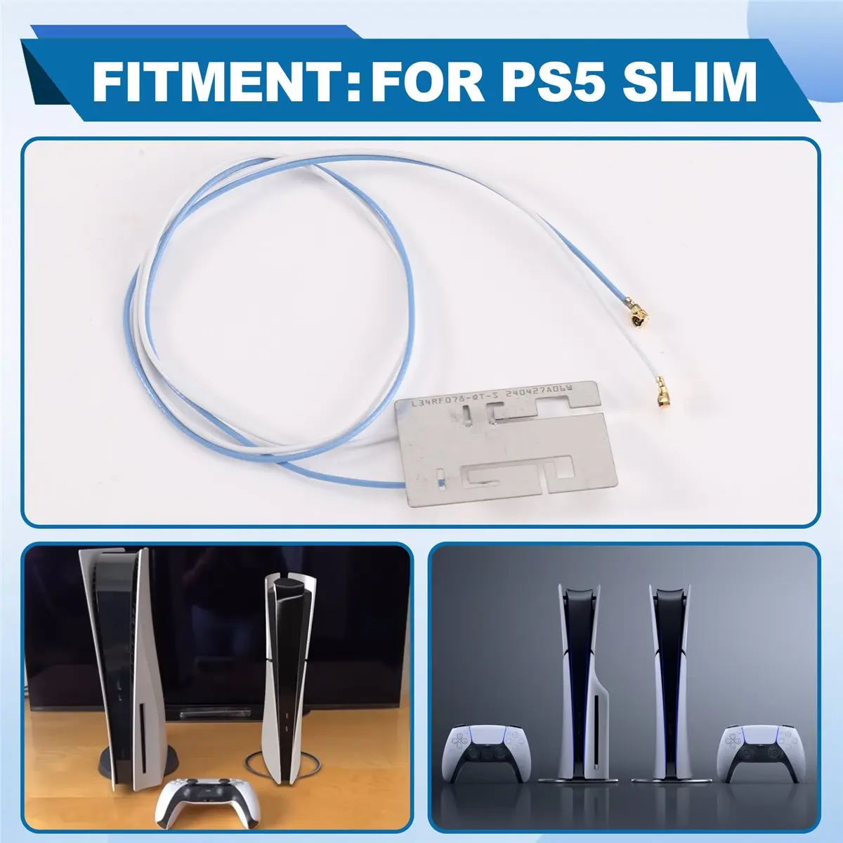 WiFi Bluetooth Wireless Antenna Module Connector Cable for WiFi Antenna Flex Cable for Slim Game Console