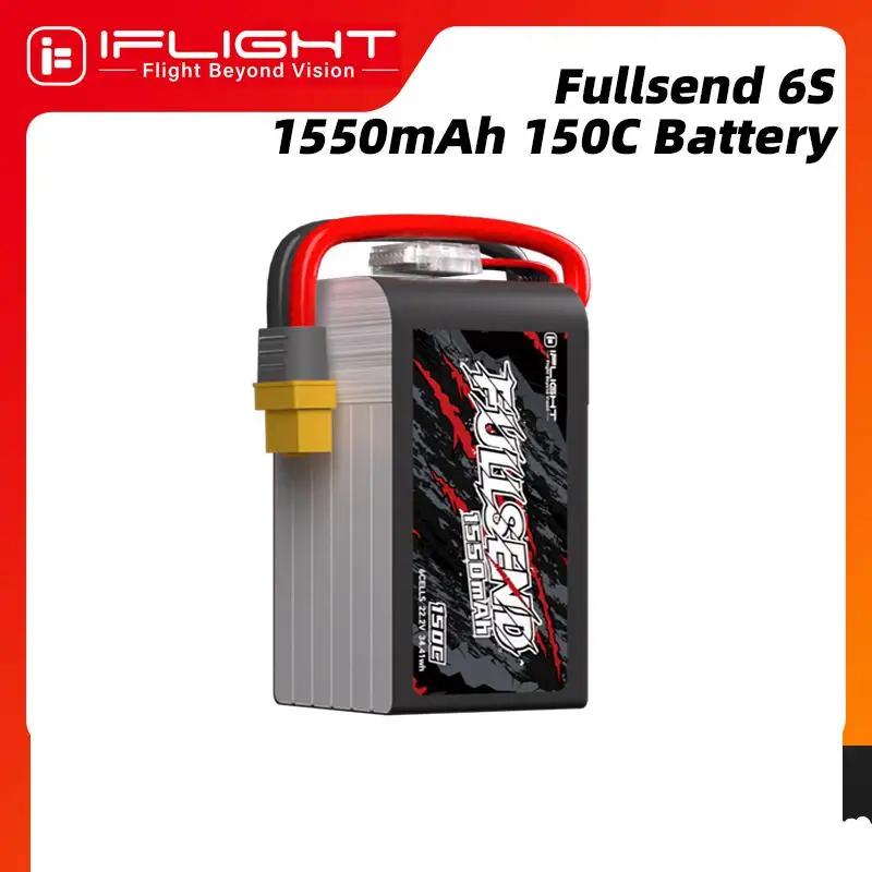 IFlight Fullsend 6S 1550mAh 150C 22.2V Lipo Battery with XT60H Connector for FPV