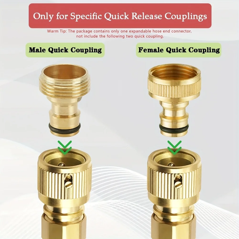 6x2cm Telescopic Pipe Quick Connector Aluminum Copper-plated Water Sprayer Accessories Car Washing Repair Coupling Hose Fittings