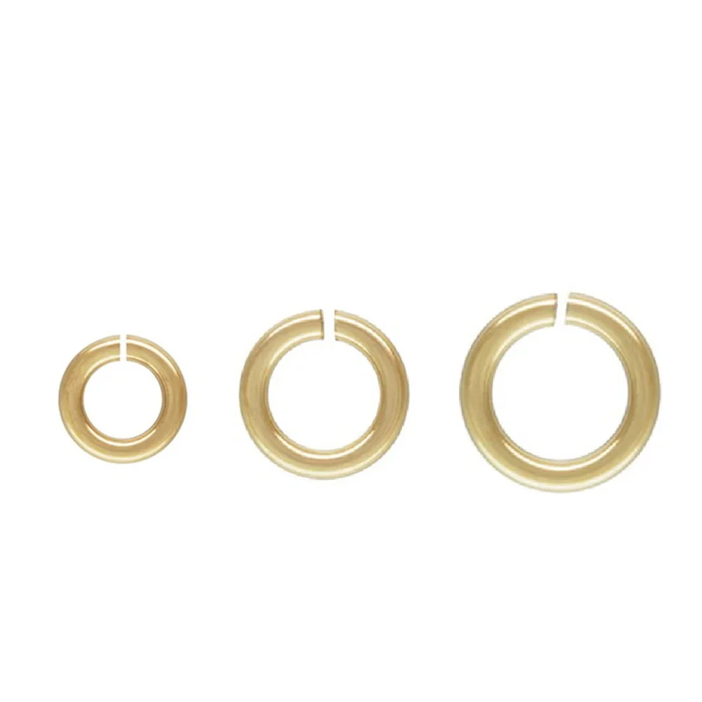 14K Gold Filled Bulk Open Or Closed Jump Rings for Jewelry Making Wire Diameter 2mm to 6mm