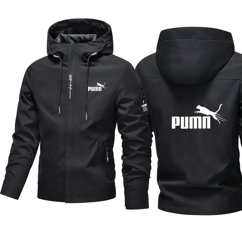 

Spring Autumn New Style Men's Windproof and Waterproof Design Hooded Long-Sleeved Zipper Outdoor Leisure Sports Jacket