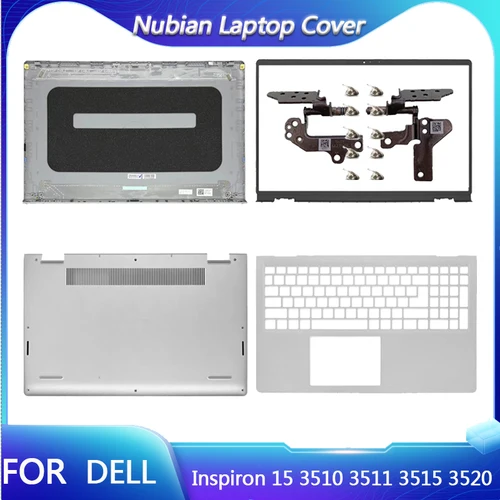 Para Dell Inspiron 15 3510 3511 3515 3520 cubierta trasera LCD/bisel frontal LCD/reposamanos/cubierta inferior/bisagra/plateado