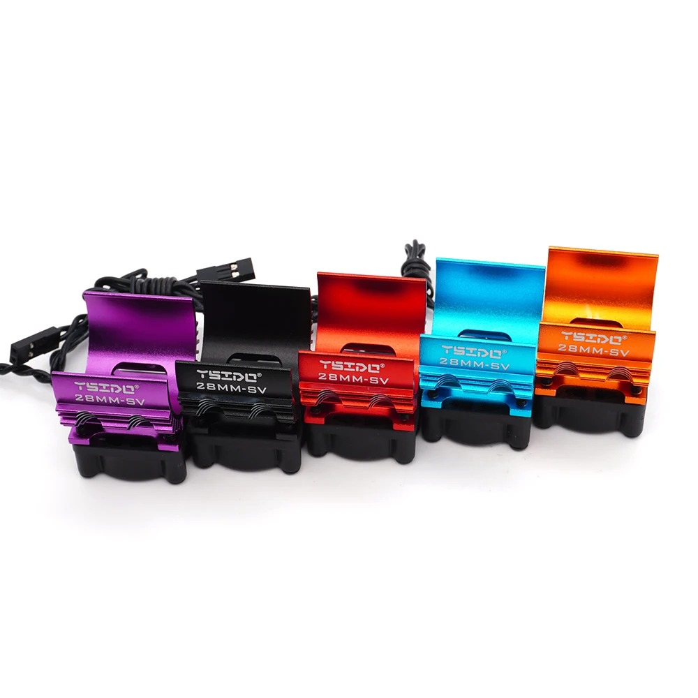 YSIDO 25mm Cooling Fan With 28MM-SV Metal Heat Sink Holder for 1/12 1/14 1/16 1/18 HPI Wltoys Himoto WPL MN RC Car Boat Parts