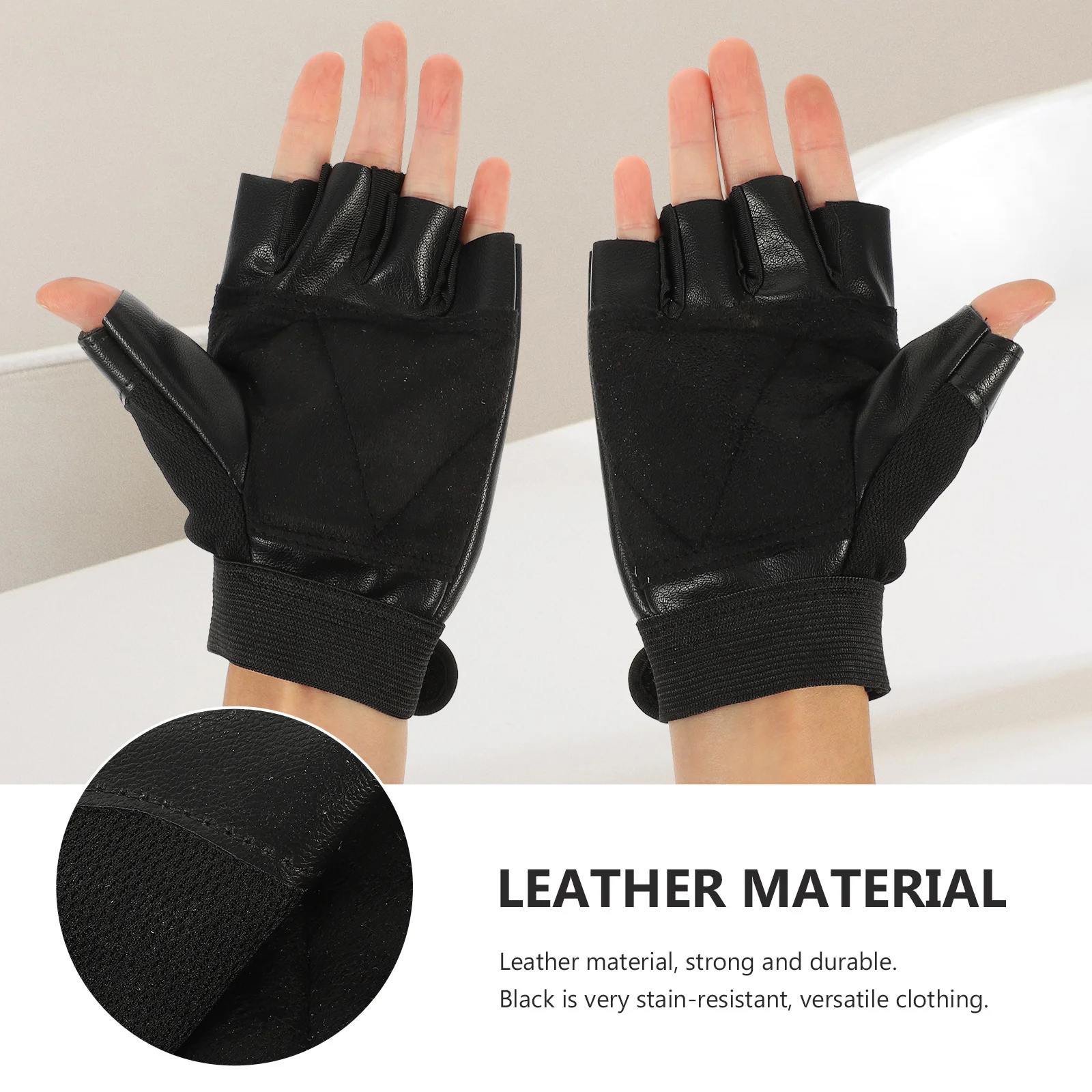 

1Pair Shock Absorption Half-Finger Gloves Breathable Anti-Slip Workout Fitness Sports Gloves for Gym Cycling Training Men