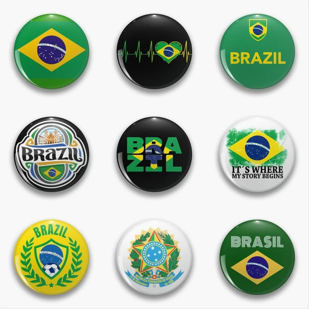 Brazil broche Broches pins for backpacks cute Fashion manga anime customized Broches Brooch pins for backpacks manga