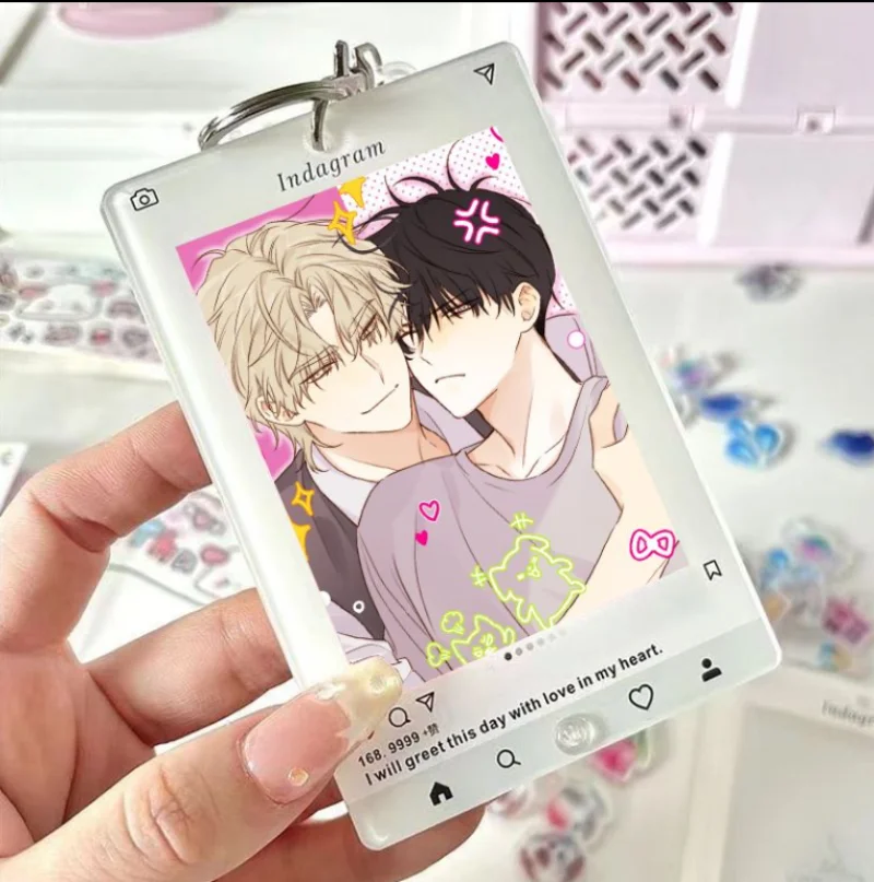 

Акриловый прозрачный держатель для фотокарт для косплея, милый чехол для карт, защитная крышка с подвеской, брелок Yeo TaeJu Kim EuiHyun