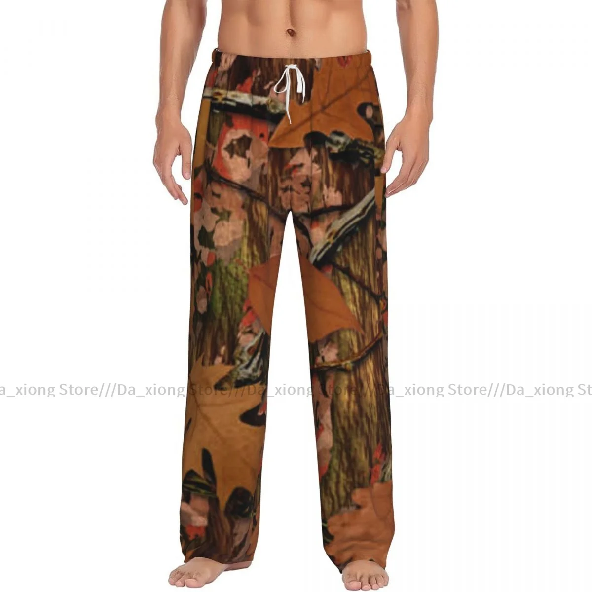 Men Sleep Bottoms Male Lounge Trousers Men's Natural Camouflage Texture Pajama Pants