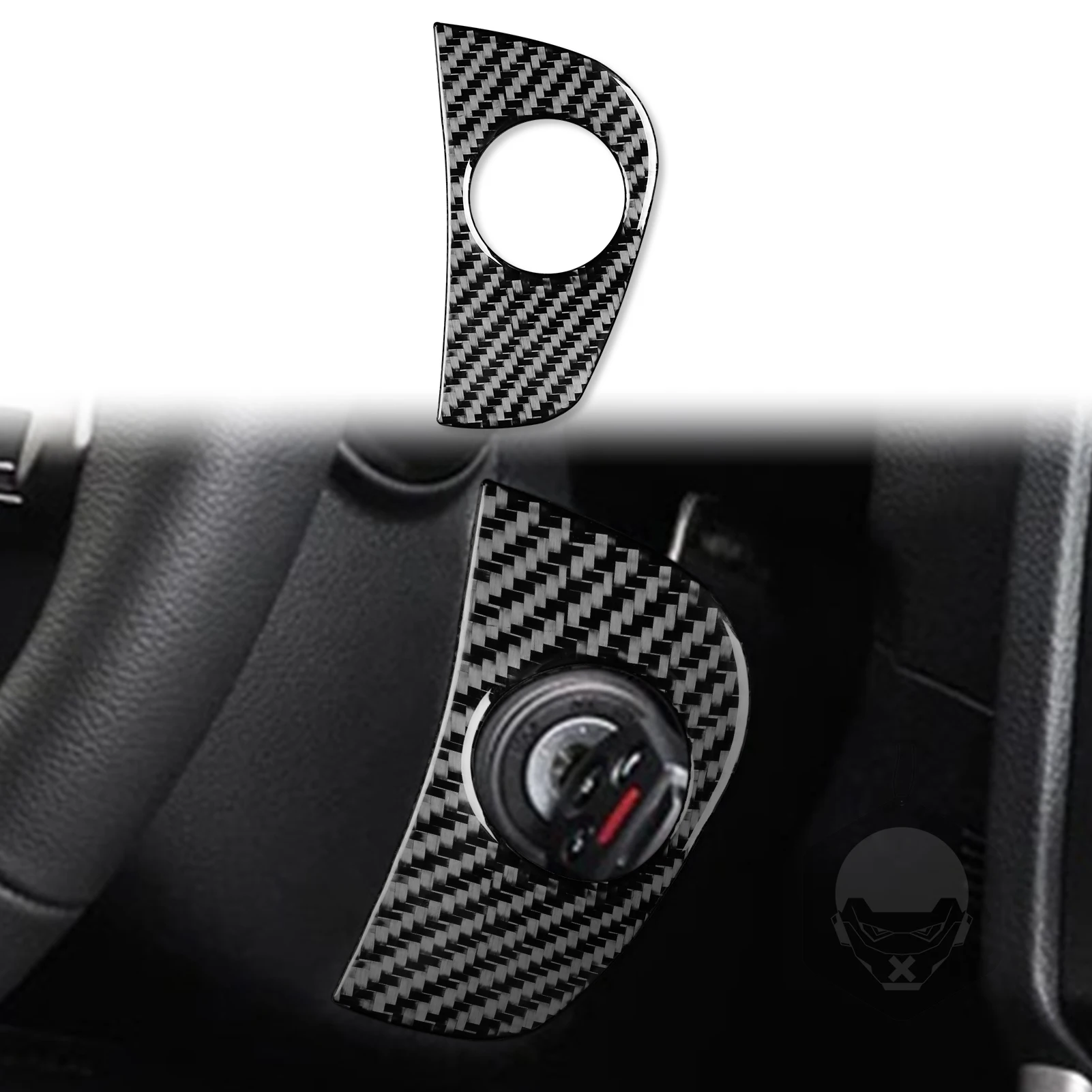 For Subaru Forester 2013-2018 Carbon Fiber Steering Wheel Key Hole Trim Cover Car Interior Modification Accessories Sticker