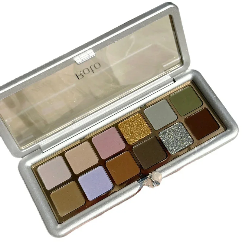 

Yy12 Color Eyeshadow Plate High Appearance Value Earth Color Shimmer Matte Smoky Makeup