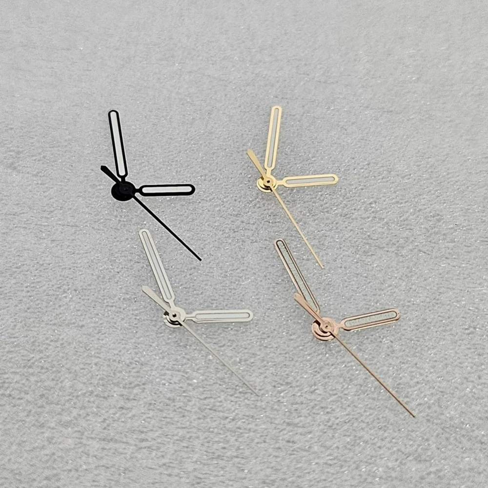 Nuovi accessori per la modifica dell'orologio Lancette dell'orologio Oro rosa Argento Bordo nero Bianco Adatto per movimento automatico NH35/364R /7s