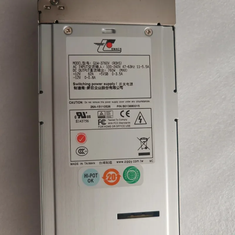 for Xinju G1W-3760V Server Redundant Power Module 760W Original