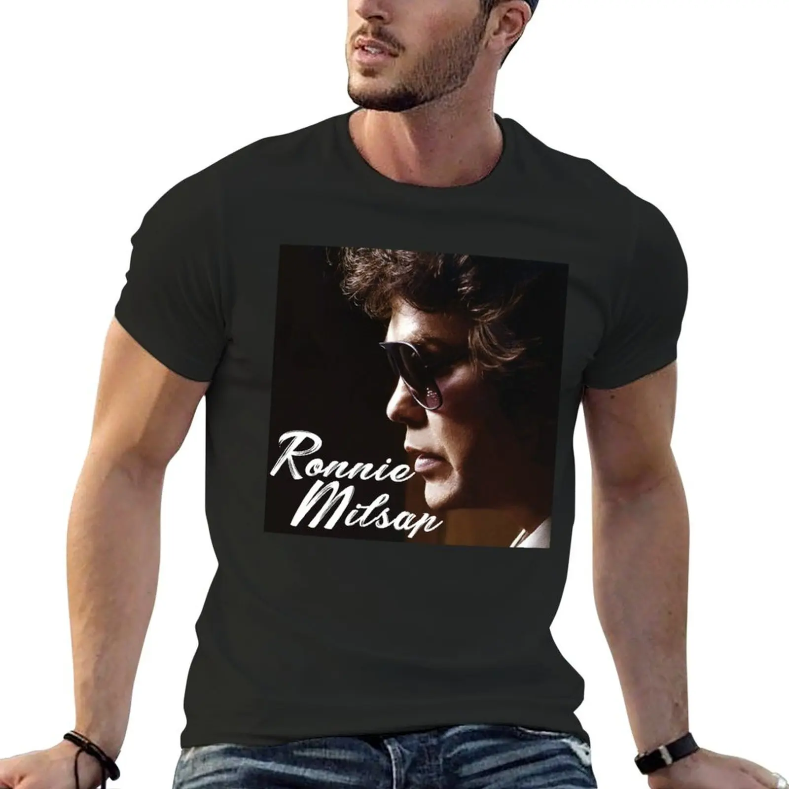 Ronnie Milsap Singer T-Shirt vintage anime clothes men t shirts