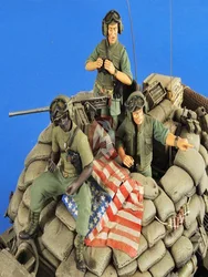 Assembly  Unpainted  Scale 1/35 US AFV Crew Vietnam Set     soldier  figure Historical  Resin Model