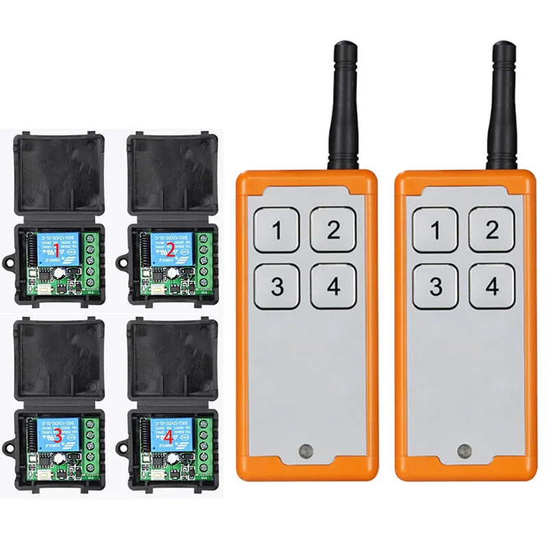 1000 متر DC12V 1CH لاسلكي للتحكم عن بعد مفتاح الإضاءة التتابع الناتج راديو RF الارسال + 433 ميجا هرتز استقبال لفتح بوابة المرآب