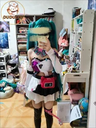 In Stock Muse Dash Miku Cosplay Costume Collab Full Set Leather Sexy Cute Stage Suit Wig Halloween Xmas