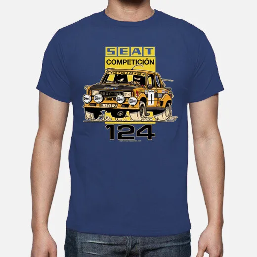 Sıcak satış klasik İspanya karikatür araba S E bir T 124 2100 GR.5 T Shirt. Yeni % 100% pamuk kısa kollu o-boyun T-shirt rahat erkek üst