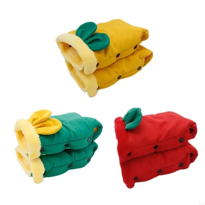 

W3JF Stylish Hand Warmers Lovely Designs Pram Mittens Adjustable Size Cotton Gloves