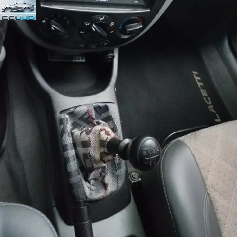 CCUUD Schalthebelmanschette für Autos, bedruckter Stoff, staubdicht, kratzfest, Schalthebelhülle für manuelle Getriebe, Auto-Innenausstattung, Zubehör – Detail 4
