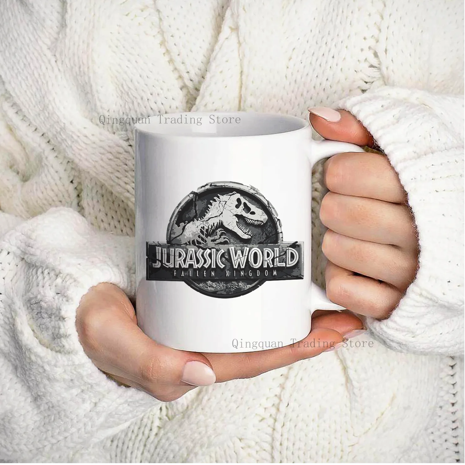 كوب قهوة مطلي بالمينا من جراسيك بارك، 11 أونصة، شاي قهوة سيراميك، كوب كاكاو، مقبض، كوب شرب الشاي #6