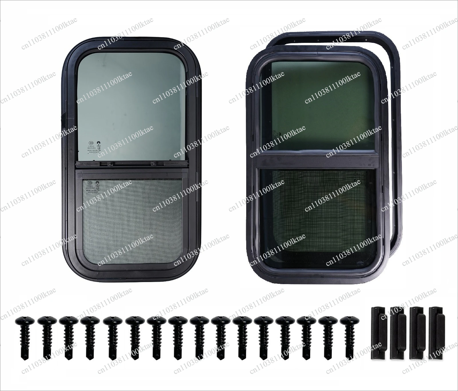Camping RV Up and Down Sliding Window 305 * 559 Inner Screen Window Model