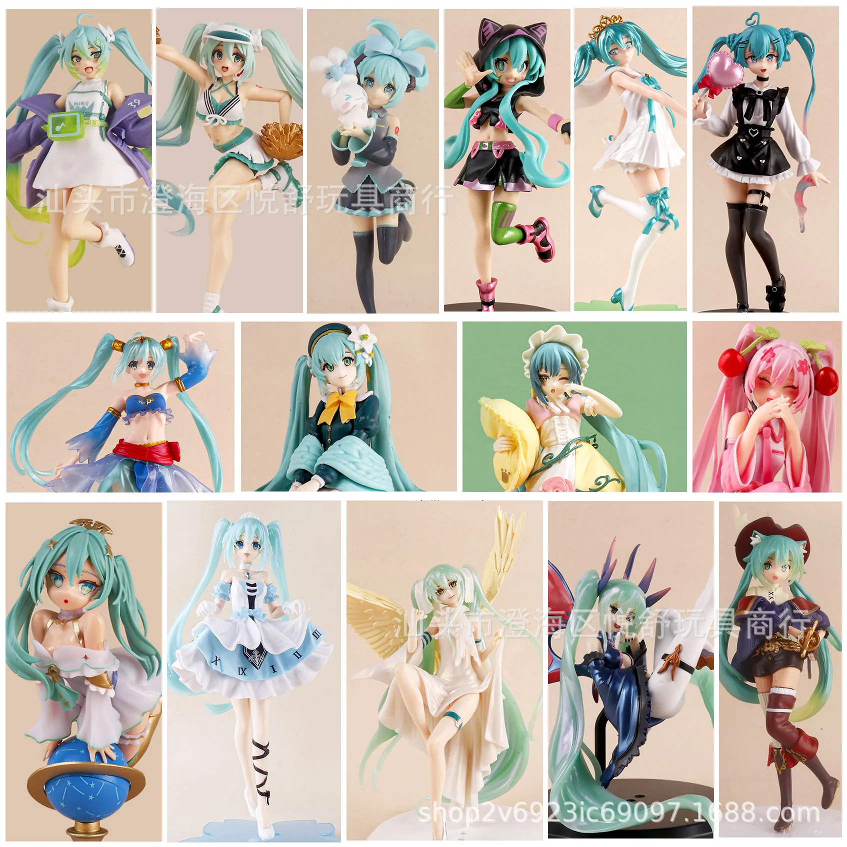 Hatsune Miku Sakura Lolita Bunny Ears Girl Pillow Miku Swim Ring Pajamas Rem Rabbit Hugging Pillow Qiong Mei Figure Anime view 3