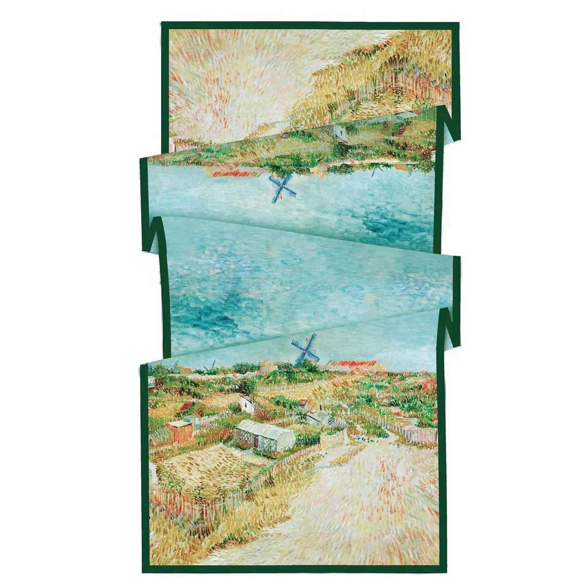 

Long Double Layer Women's Scarf Tie Dye Art Series Decorative Silk Scarf Shawl Versatile Casual Style for All Ages Spring Autumn