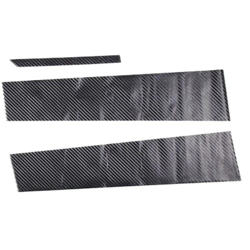 

PVC Carbon Fiber Car Door Window Center B Pillar Post Trim Cover Sticker Car Accessories For RIVIAN R1T(pickup)2022-2025