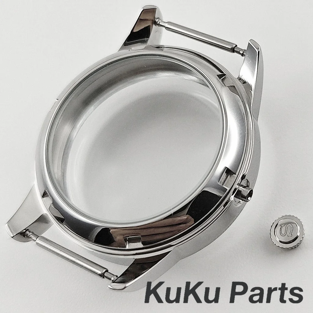 S Crown NH35 33MM/40MM Cocktails Stainless Steel Watch Case Fit NH35 NH36 NH38 Movement Arch Glass Transparent Backcover Case