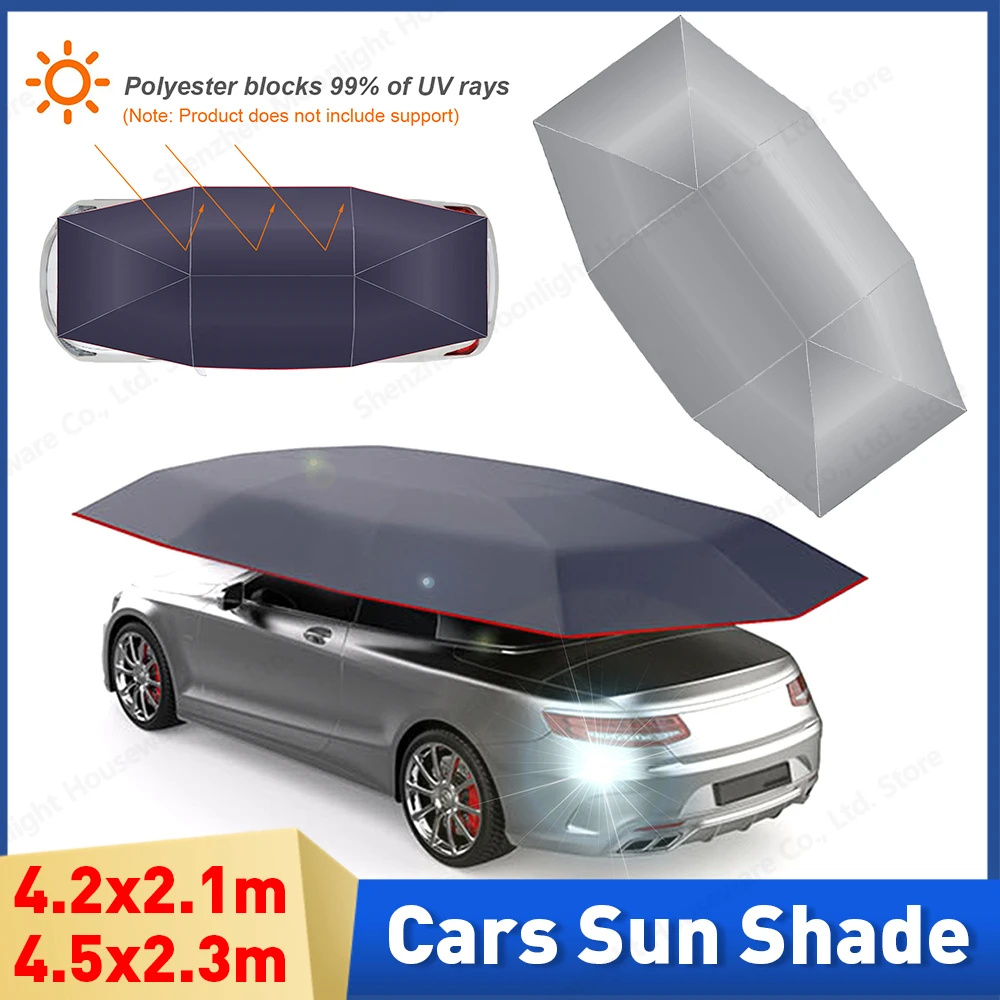 Folded Car Umbrella Waterproof Automobile Protection Umbrella Portable Folding Car Sunshade for Outdoor Camping Fishing