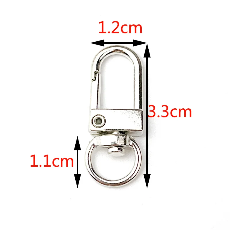 12 Pcs/Lot Metal Zinc Alloy Key Chain Spring Buckle Revolving Door Buckle Bag Buckle Chain Buckle DIY Pendant Material Wholesale