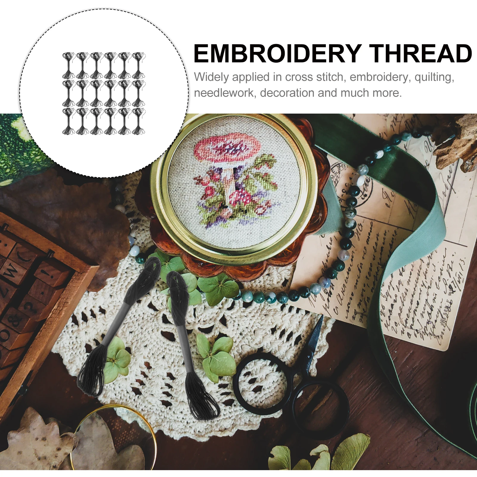 

30pcs Embroidery Thread Bright Color Smooth Durable Cuttable For Diy Quilting Stitching Hand-Knitting Sewing Projects Sewing Kit