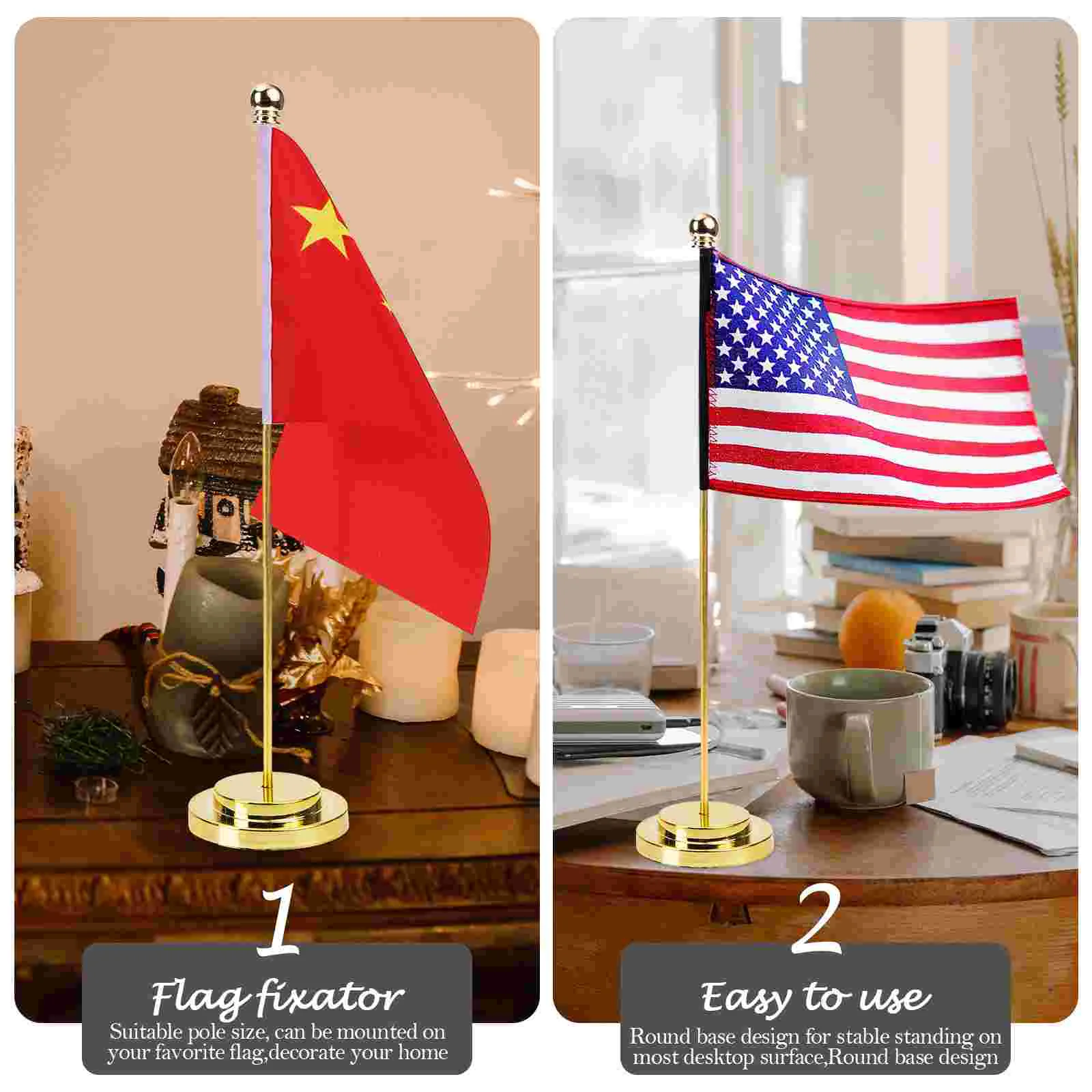 Universal Flagpole Flag Display Holder Nail-Free Flagpole Creative Flag Support Stand Banner Pedestal Flag Holder Flagpole