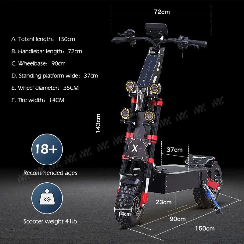 Electric Scooter Obarter X7 8000W 60V 60A90KM/H 14'' 140KM MAX RANGE +LCD+2 Oil Brake+dual Charging+cooling Fan Foldable Scooter