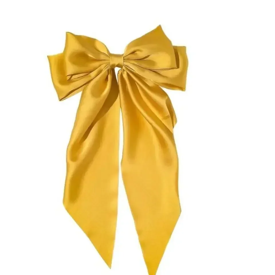 Big Bow Solid Color Women\'s Versatile Spring/Summer Hair Clip Half Tie Hair Girl Tie Hair Ponytail Accessories New Product