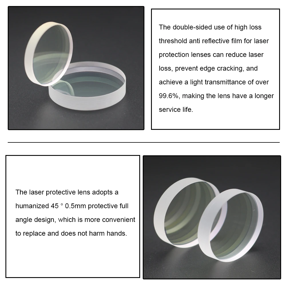 JHCHMX 10pcs/lot (Hot Sale) Laser Welding Protective Lens/Windows 18x2 27.9x4.1 30x5 37x7 for Raytools WSX Precitec Cutting