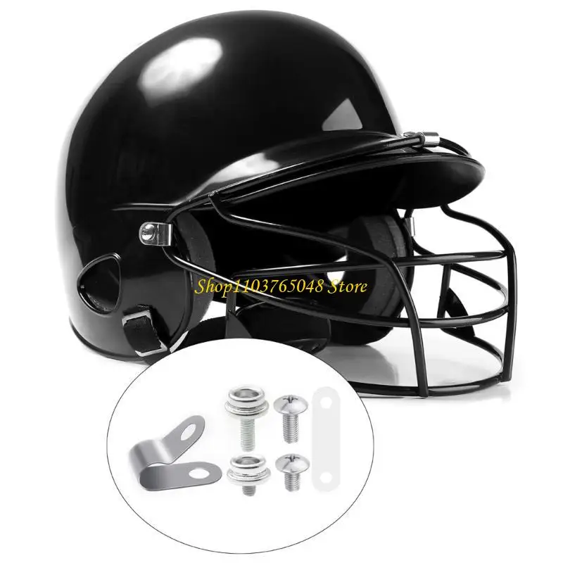 R53E 60pcs Football Helmet Repair kits Football Helmet Hardware Visor Clips Screws Nut Rubber Gaskets Hockey Helmet Part