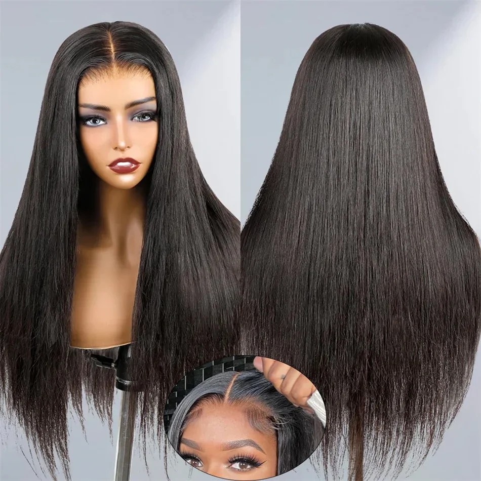 

Pre Cut Glueless Wigs Bone Straight Brazilian Human Hair 6x4 5x5 Transparent Lace Closure Wig For Black Women Lace Wig MYLOCKME