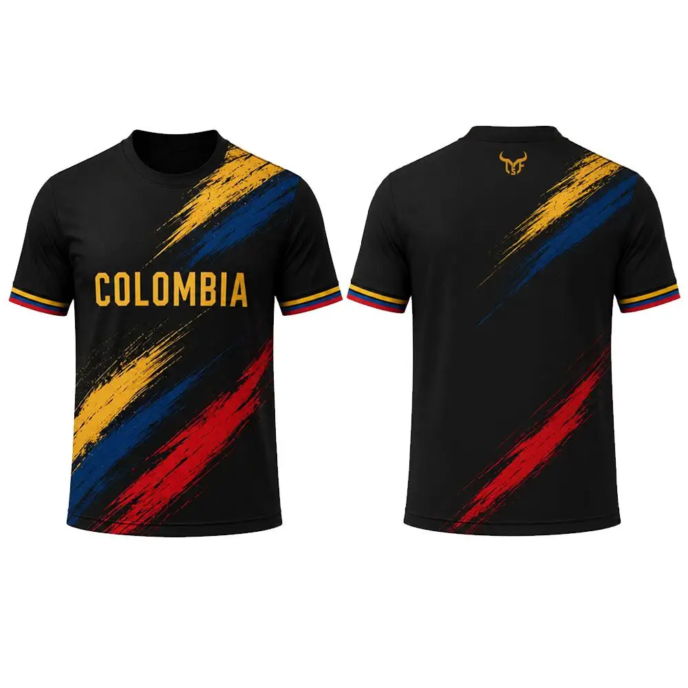 Colombia Flag 3D Print T-shirt Summer Outdoor Sports Quick Dry Breathable Football Jersey Men Women Street Fashion Casual Tops image 4