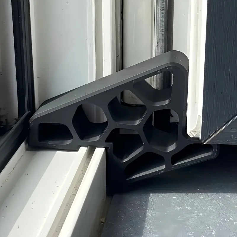 1/2/4pcs Heavy Duty Non Slip Window/Balcony Door Stop with Track Lock - Easy To Install Remove, Anti-Wind Holder Honeycomb Hole