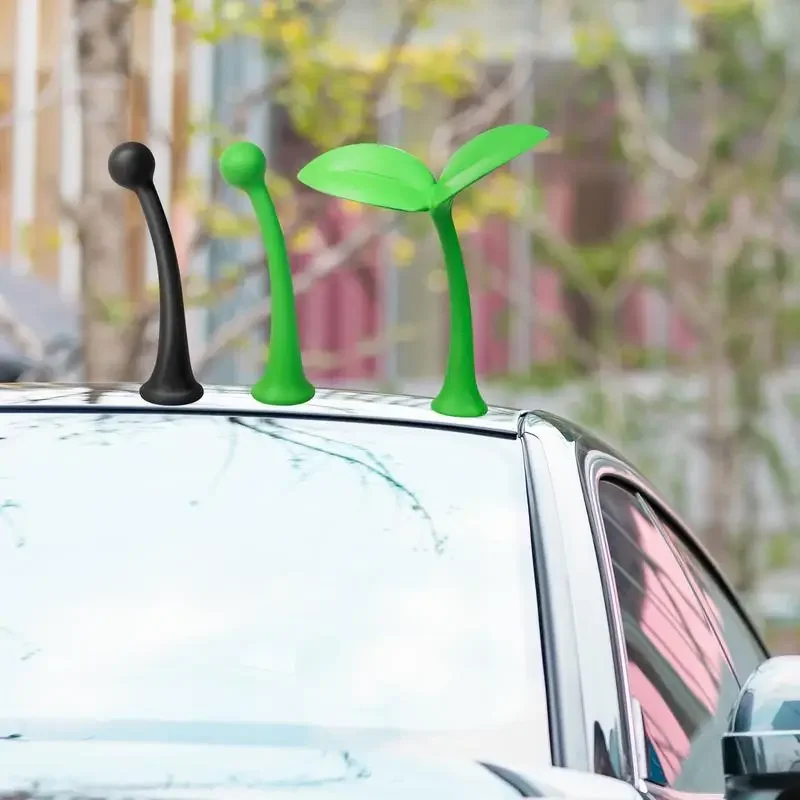 Bean Sprout Car Sticker Universal Car Roof Ornament Vehicle Adhesive Base Glue Helmet Decoration Motorcycle Helmet Accessories