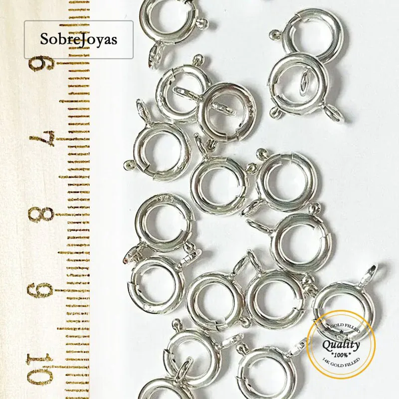 

925 Sterling Silver Spring Ring Clasps Hooks for DIY Jewelry Bracelets And Necklaces Bulk Wholesale Supplies