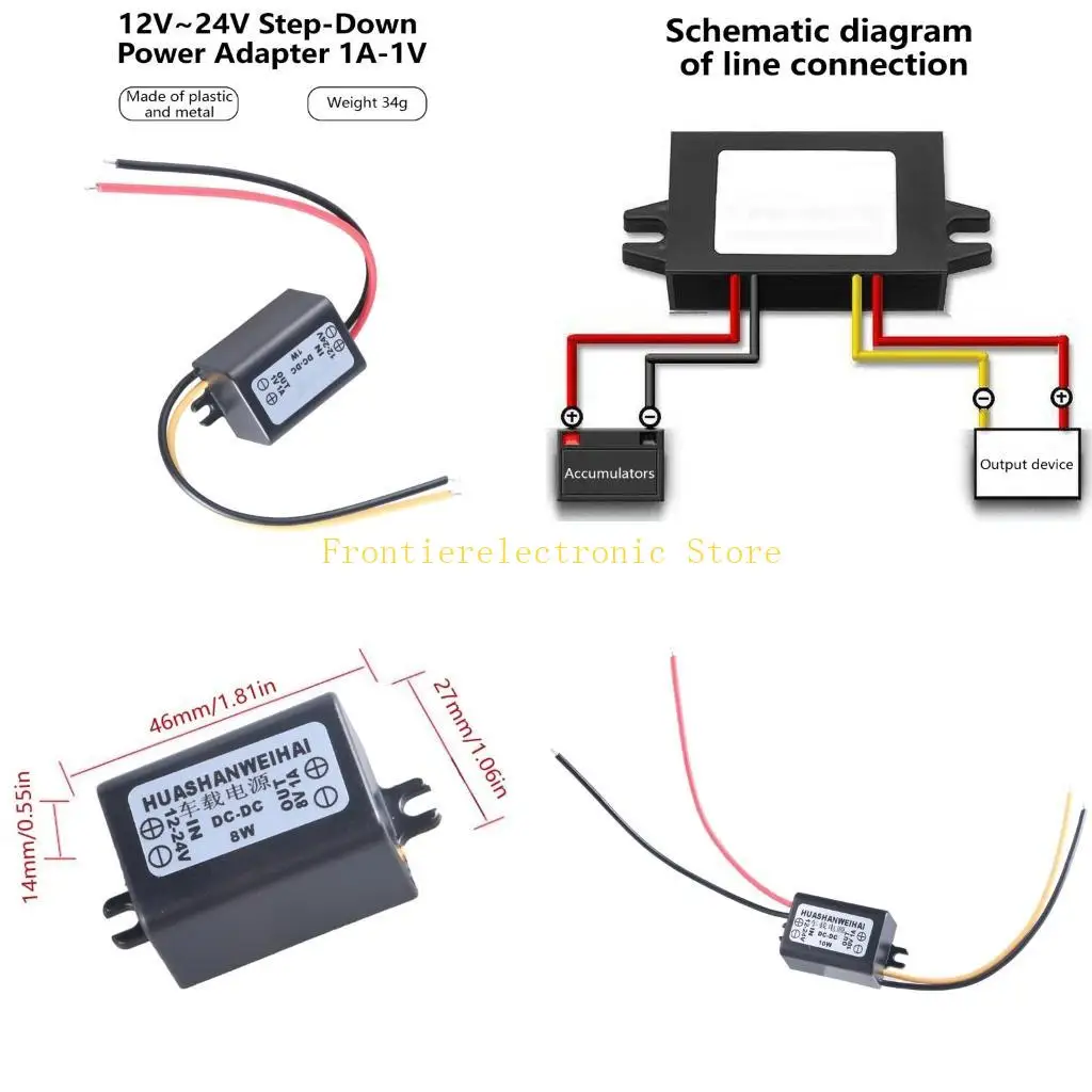 G8DB Buckk Converters Module 12V 24V to 1/2/7/8/10V 1A Reduces Voltages Regulator