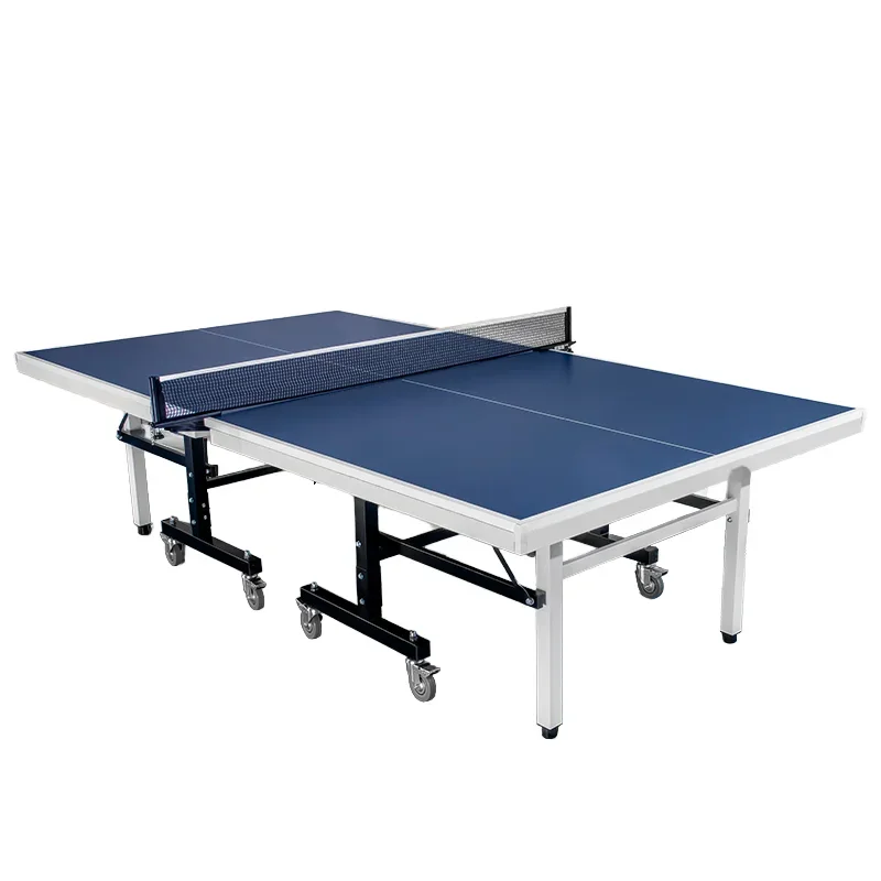 

High Quality Foldable Table Tennis Table 25mm MDF Medium-Density Fiberboard Top Standard Size Moveable Indoor Sport