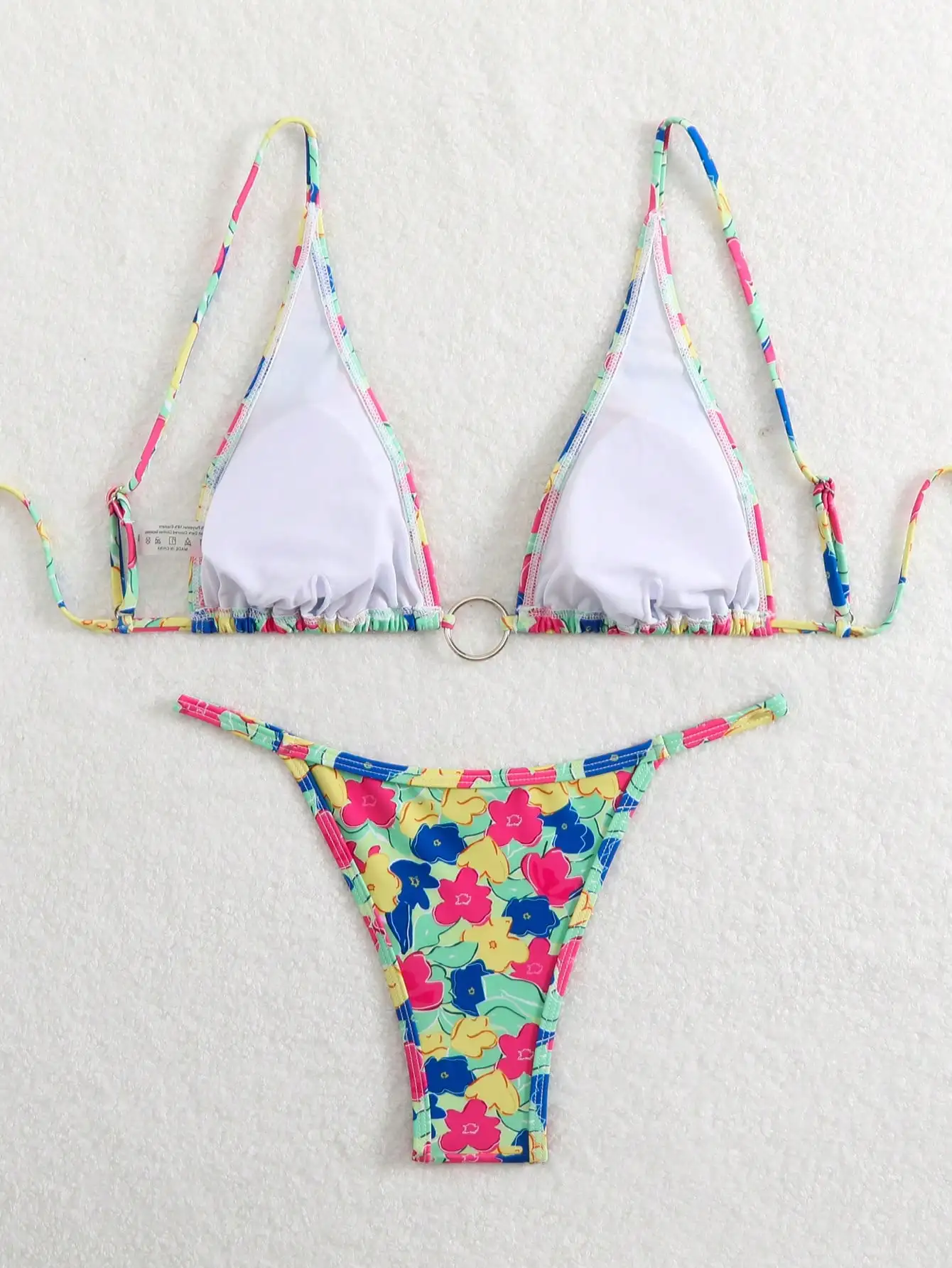 Sexy Solid Color Drawstring Hollow One-Piece Swimsuit European American Style for Vacation Party Fashionable Casual Swimwear