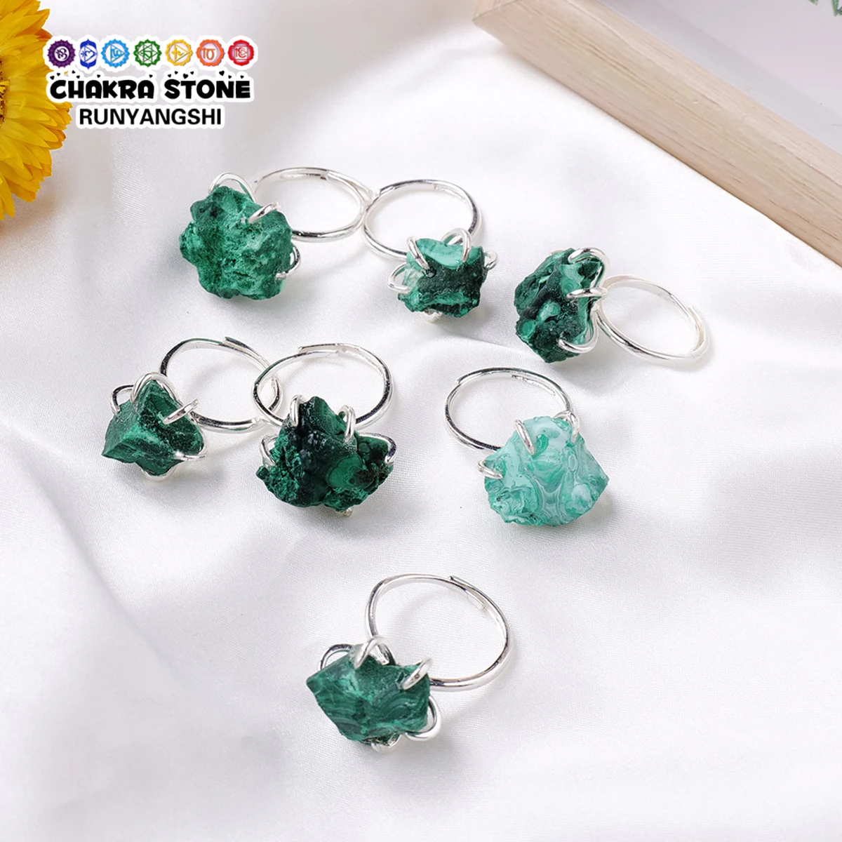 1PC Natural Crystal malachite Raw Stone DIY Circular Prime Circle Energy Fine Jewelry Home Decoration